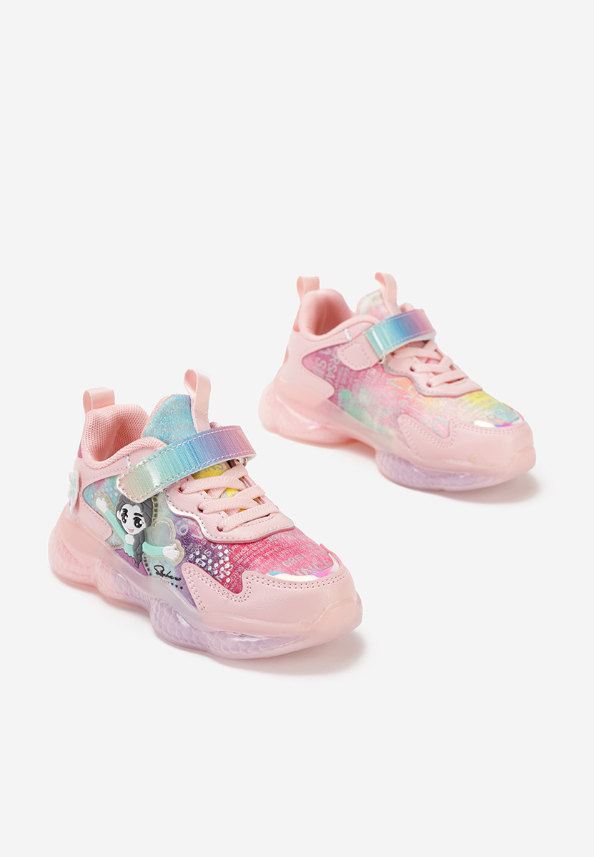 Różowe sneakersy dziewczęce Happy Girl V1