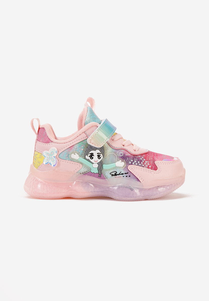 Różowe sneakersy dziewczęce Happy Girl V1