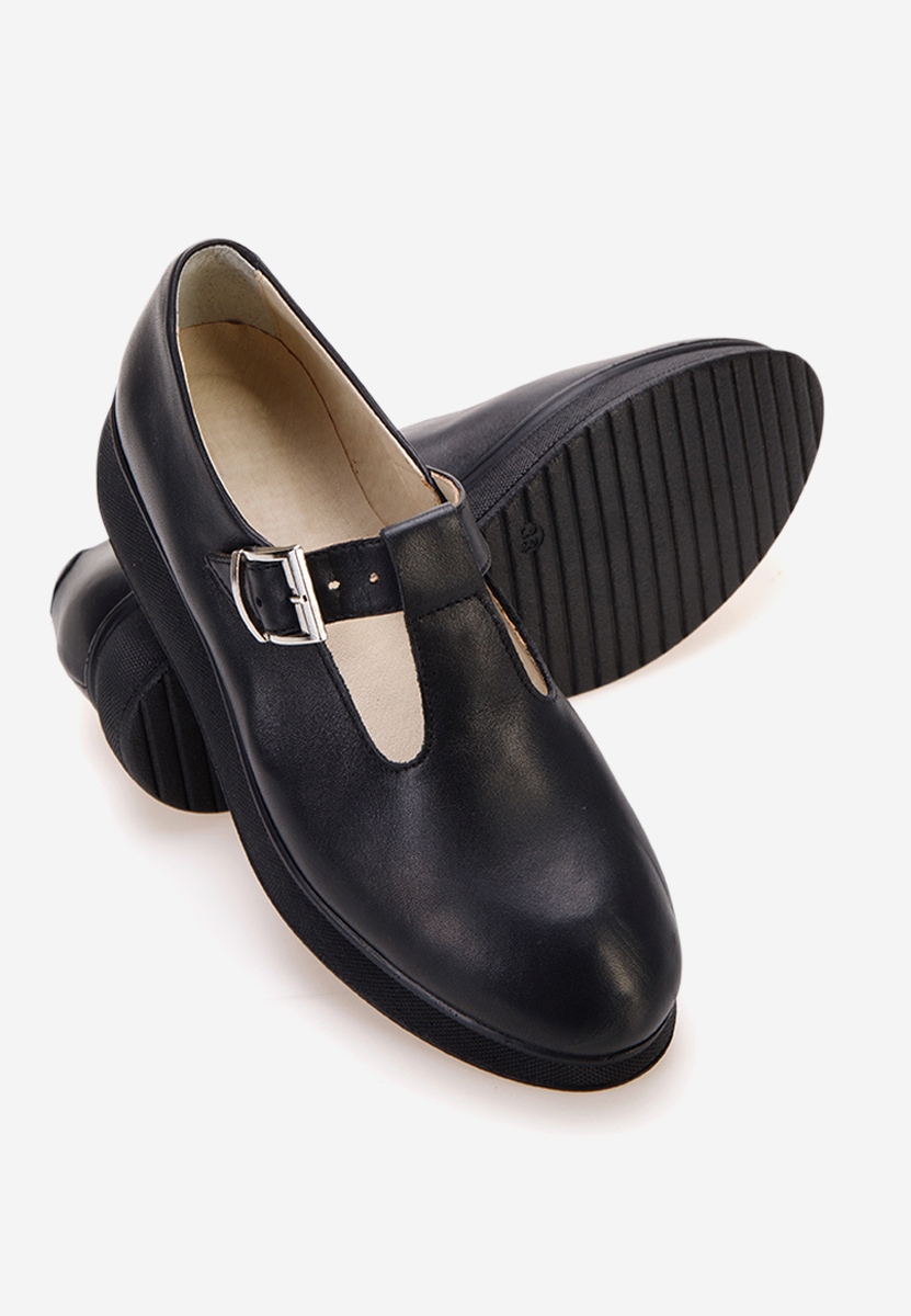 Czarne półbuty na platformie Gilena V2