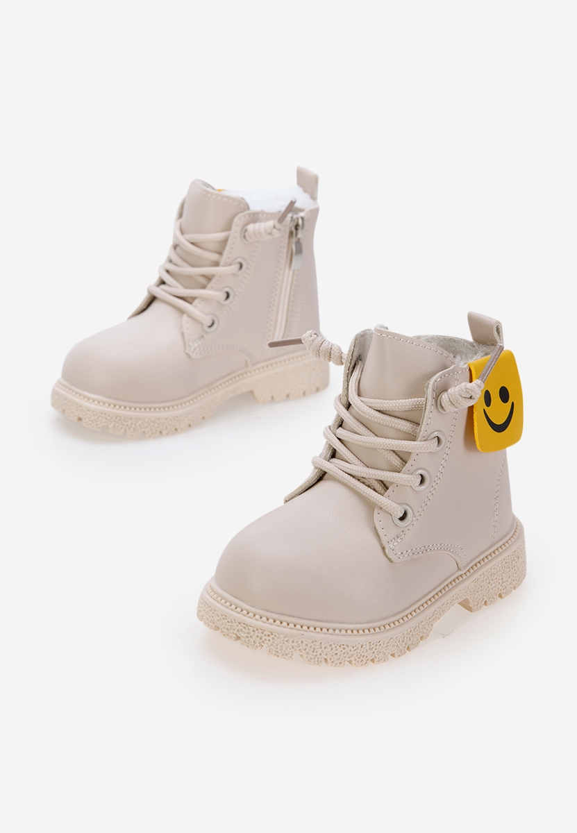 Beżowe botki dziewczęce Massy