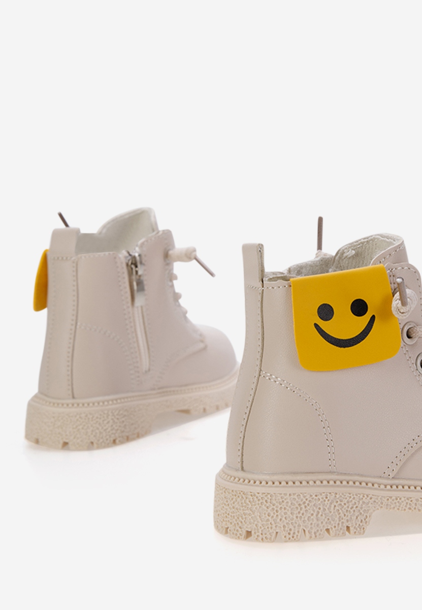 Beżowe botki dziewczęce Massy