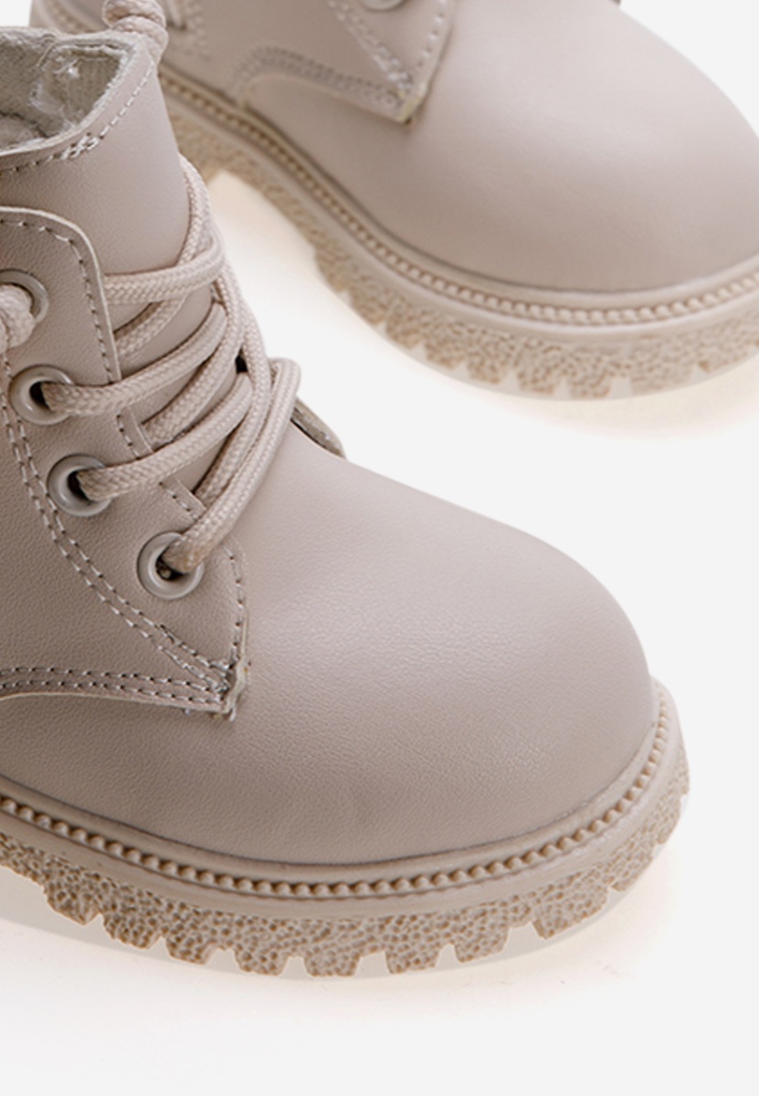 Beżowe botki dziewczęce Massy