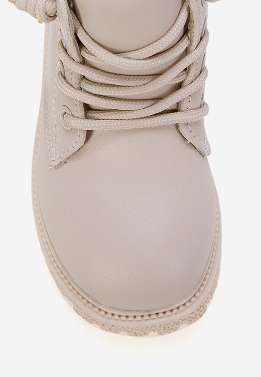 Beżowe botki dziewczęce Massy