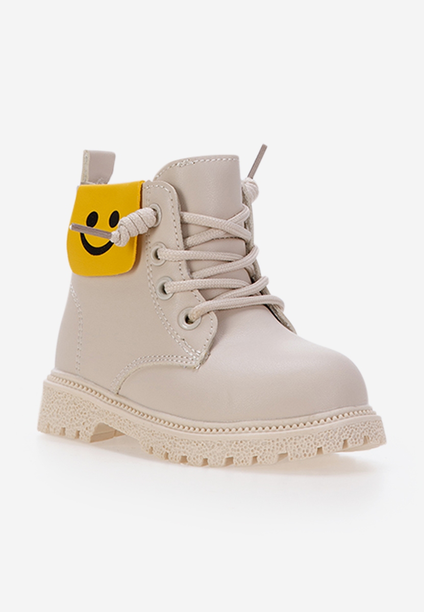 Beżowe botki dziewczęce Massy