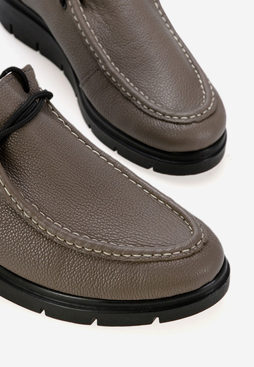 Brązowe półbuty damskie skórzane Osuna