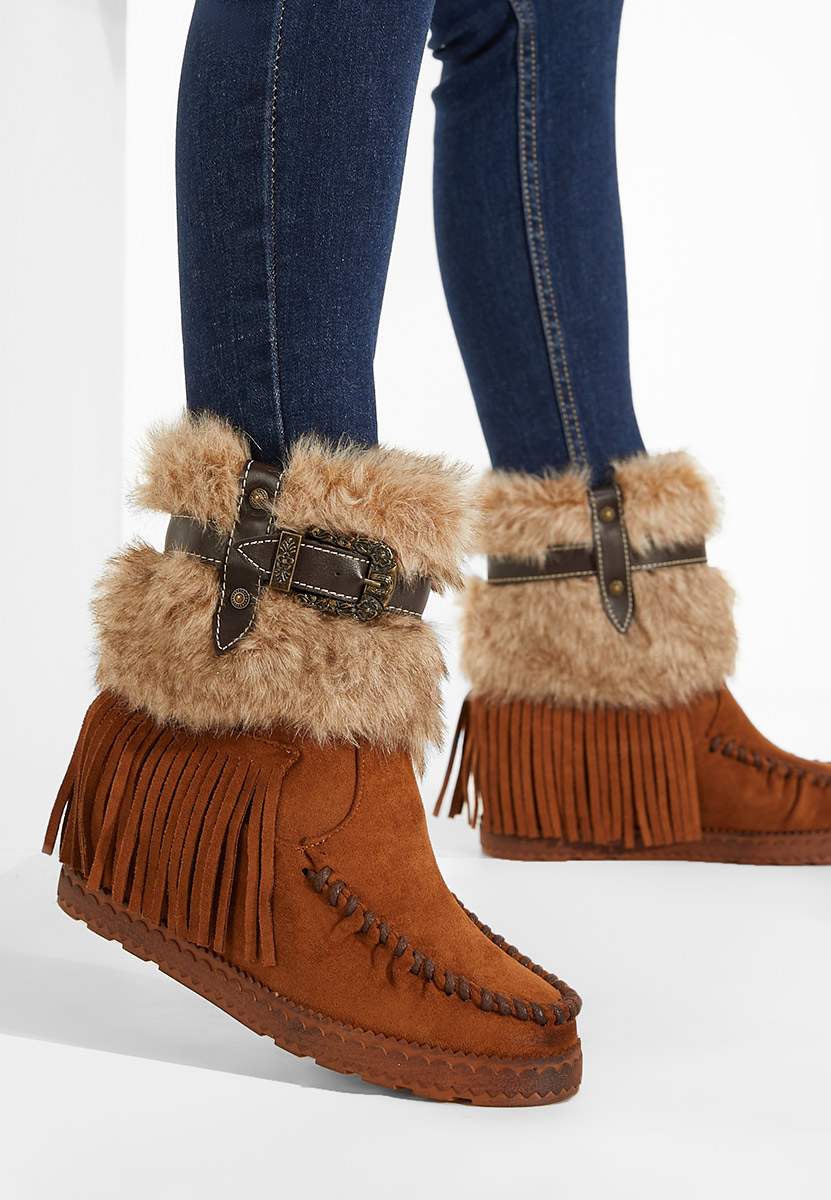 Camelowe zimowe buty damskie Pavia Camelowe zimowe buty damskie Pavia