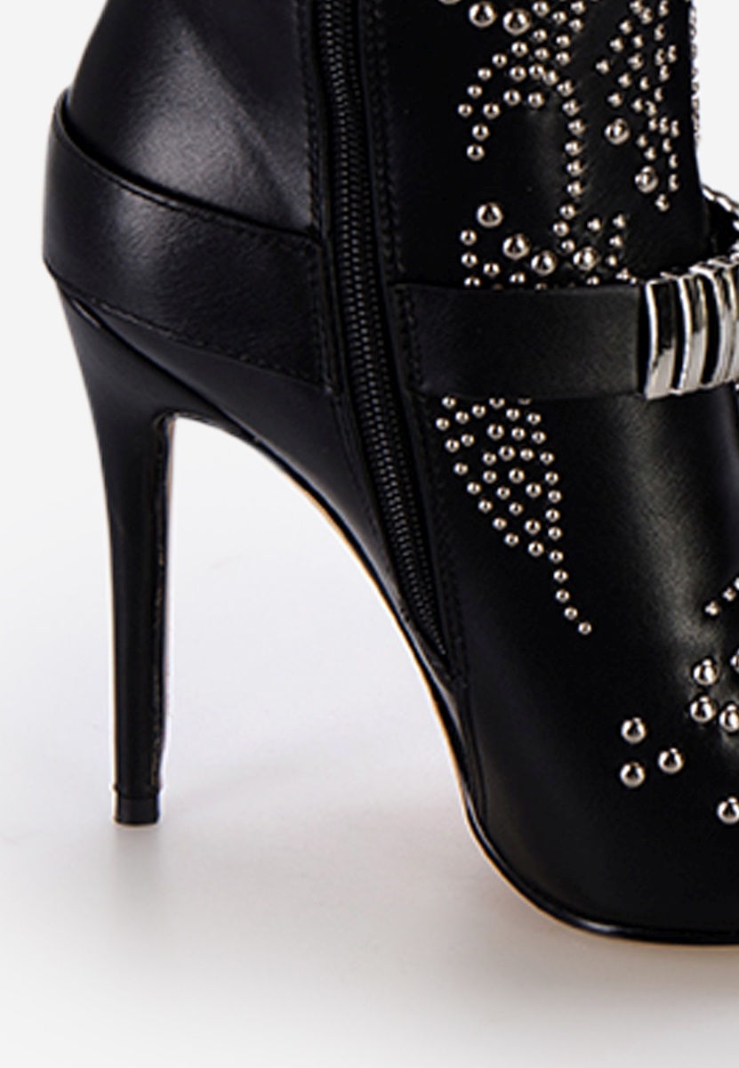 Czarne botki na obcasie Foggia