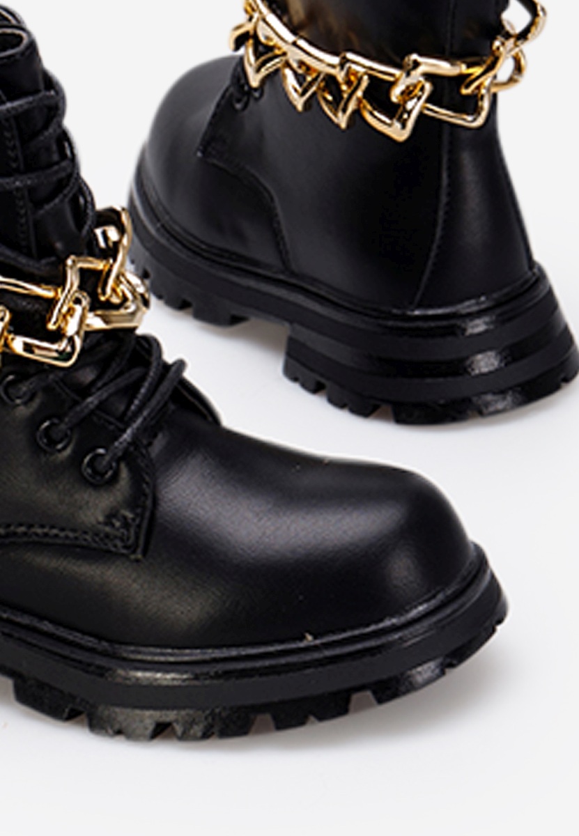 Czarne botki dziewczęce Lourosa