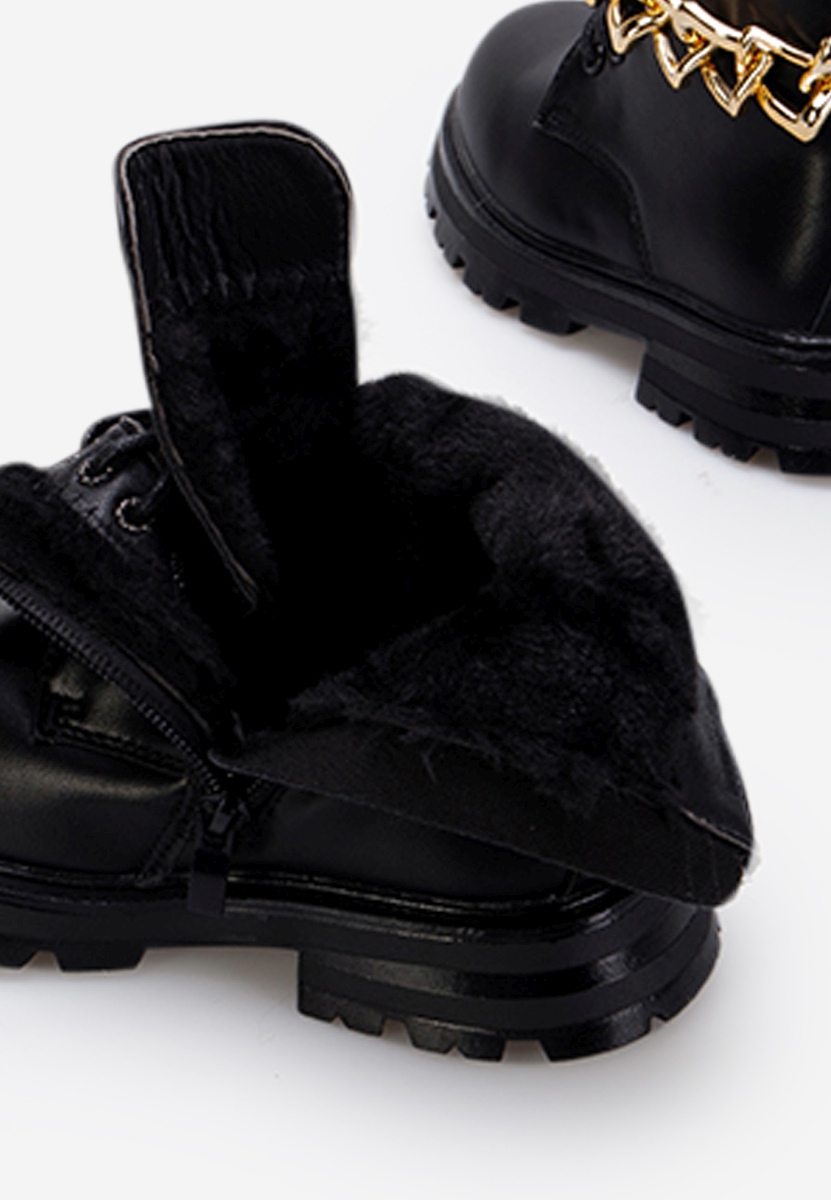 Czarne botki dziewczęce Lourosa