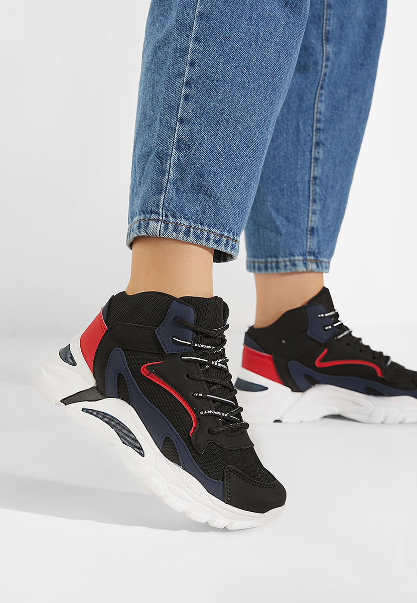 Czarne sneakersy damskie Sedonia