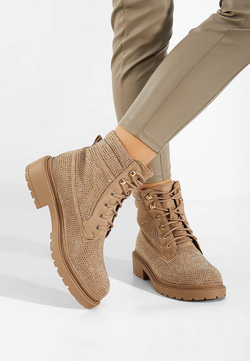 Brązowe trapery damskie Preta