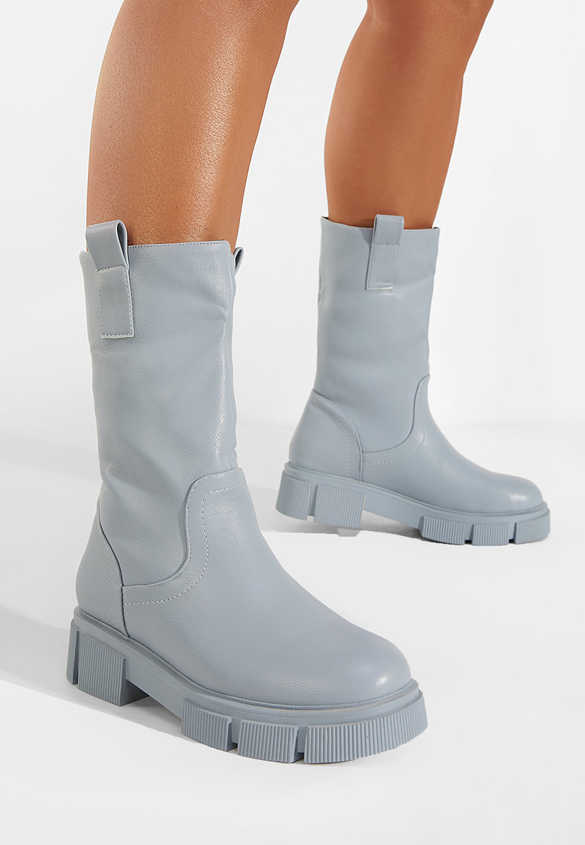 Niebieskie kozaki damskie Sinorma