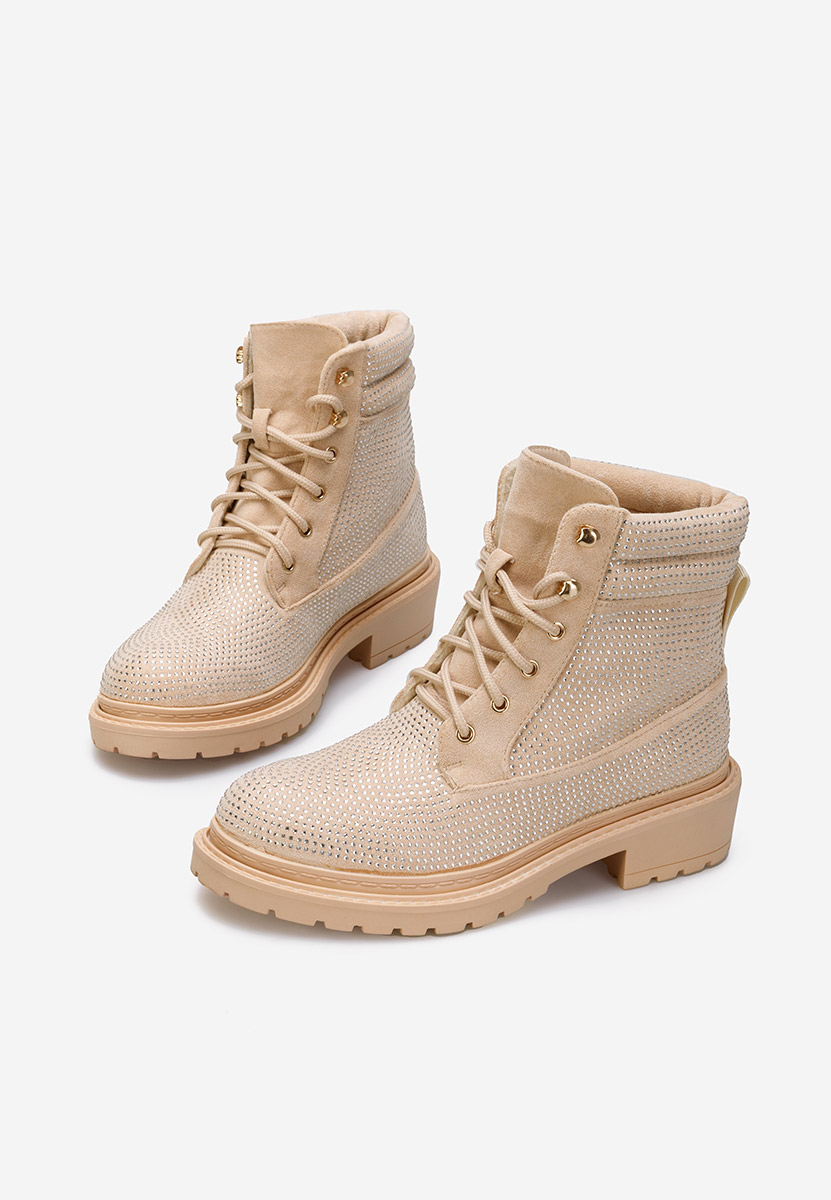 Beżowe trapery damskie Preta