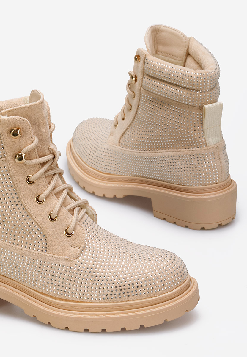 Beżowe trapery damskie Preta