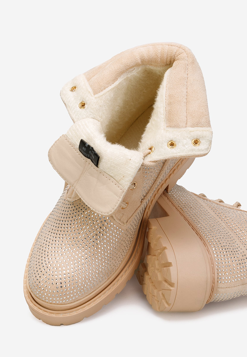 Beżowe trapery damskie Preta