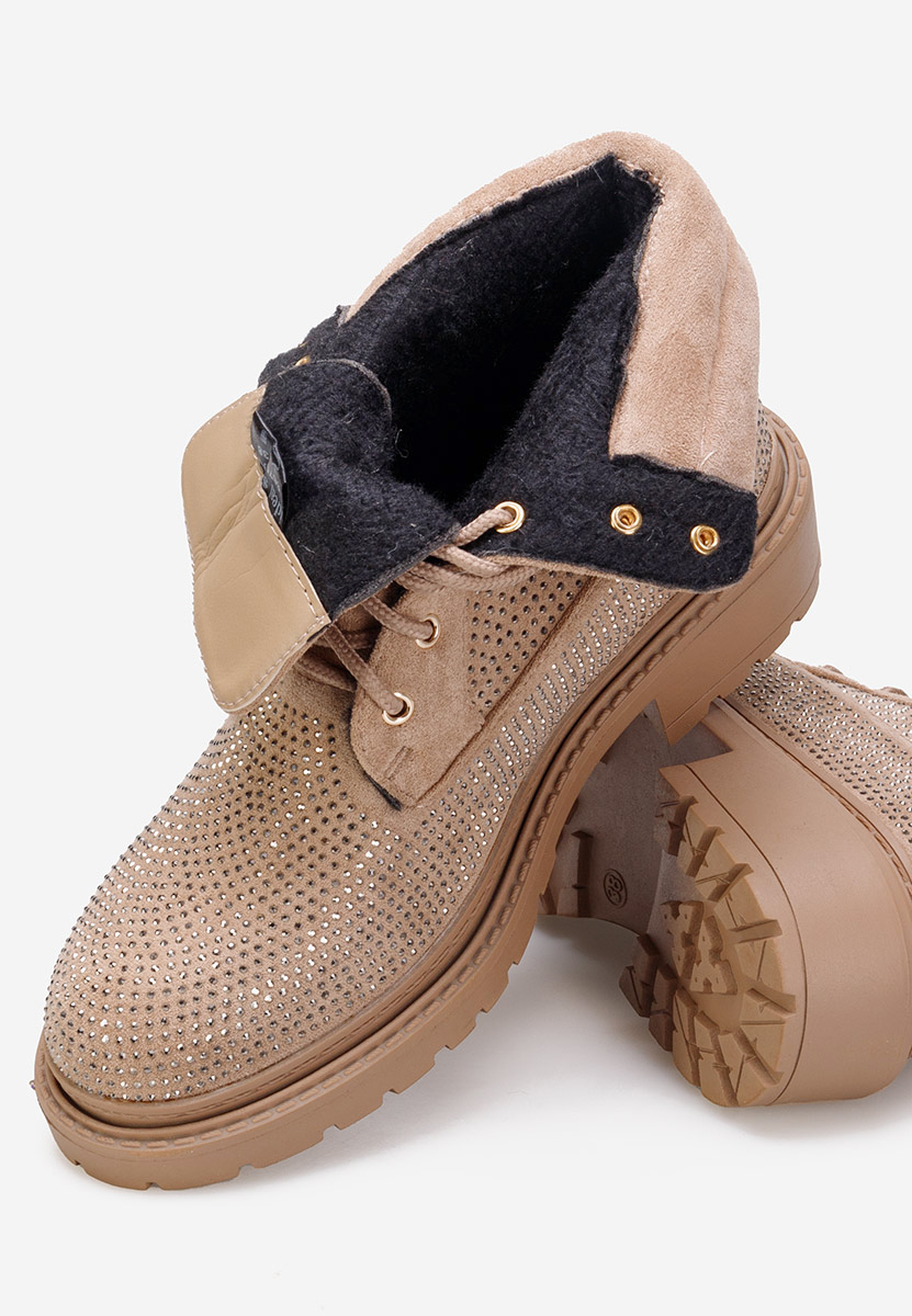 Brązowe trapery damskie Preta