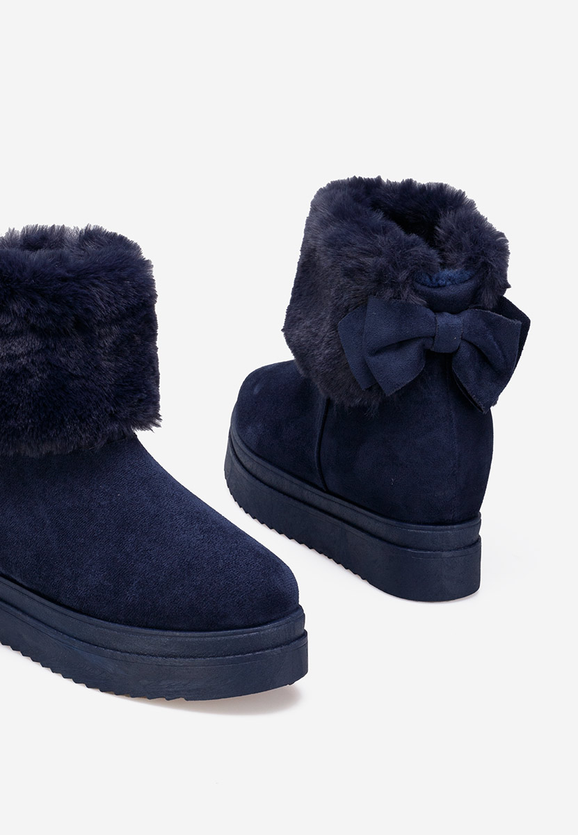 Granatowe zimowe buty damskie Michi