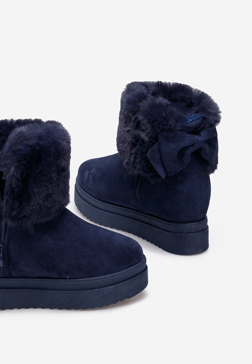 Granatowe zimowe buty damskie Michi