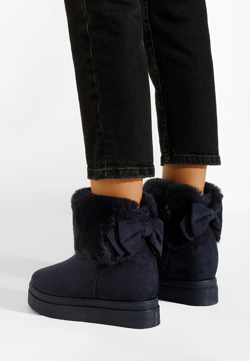 Granatowe zimowe buty damskie Michi