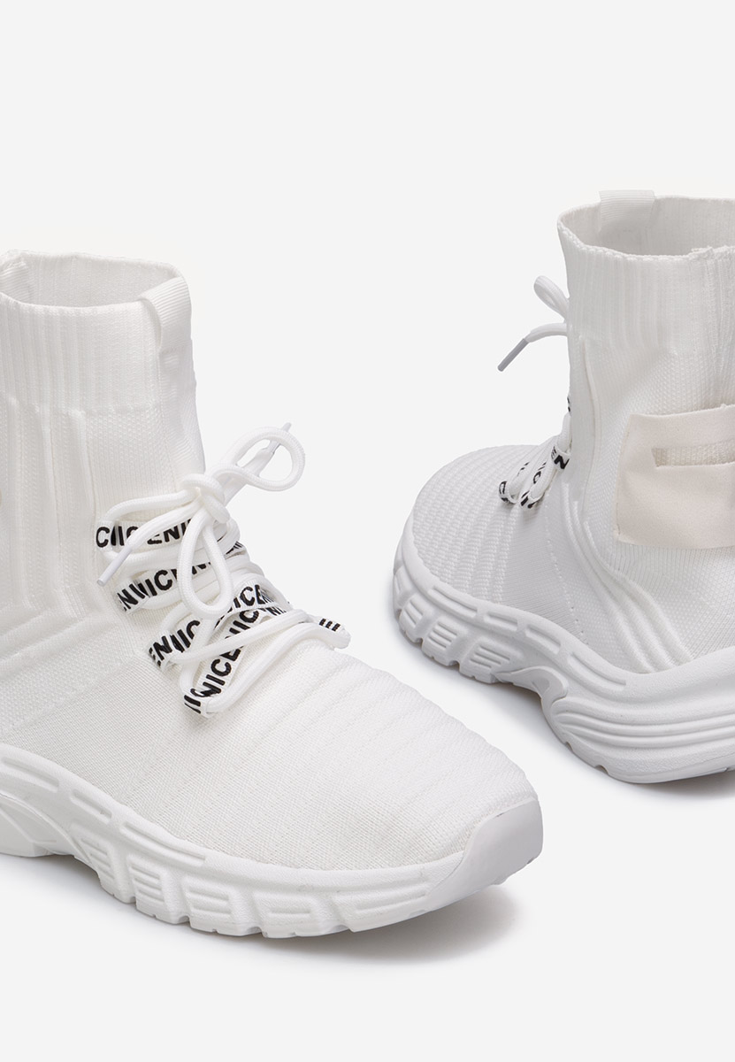 Białe sneakersy wysokie Ronda