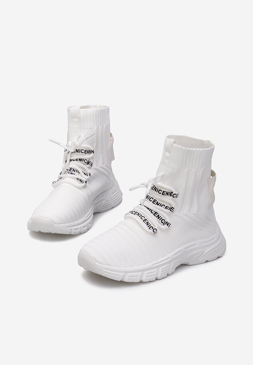 Białe sneakersy wysokie Ronda