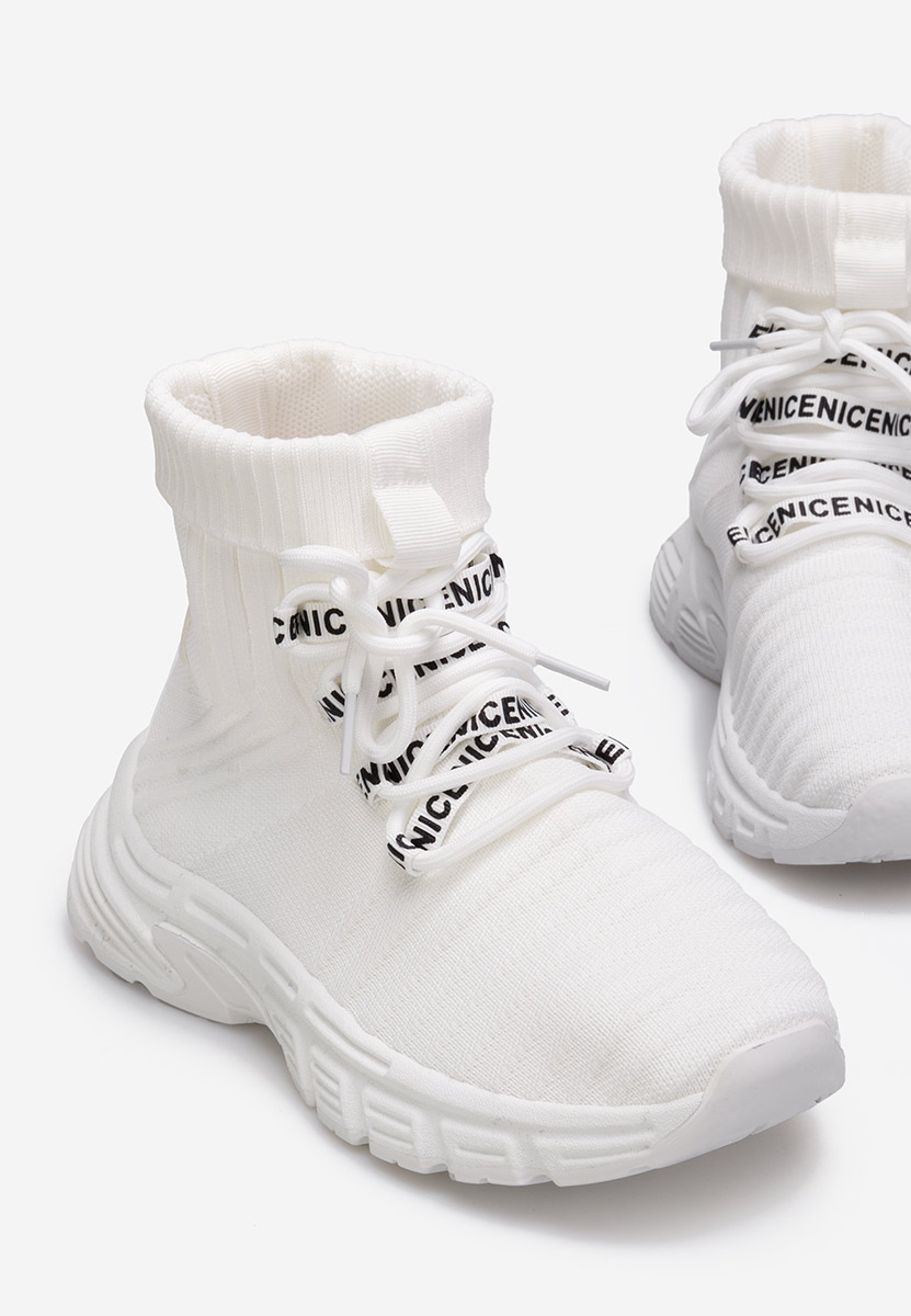 Białe sneakersy wysokie Ronda