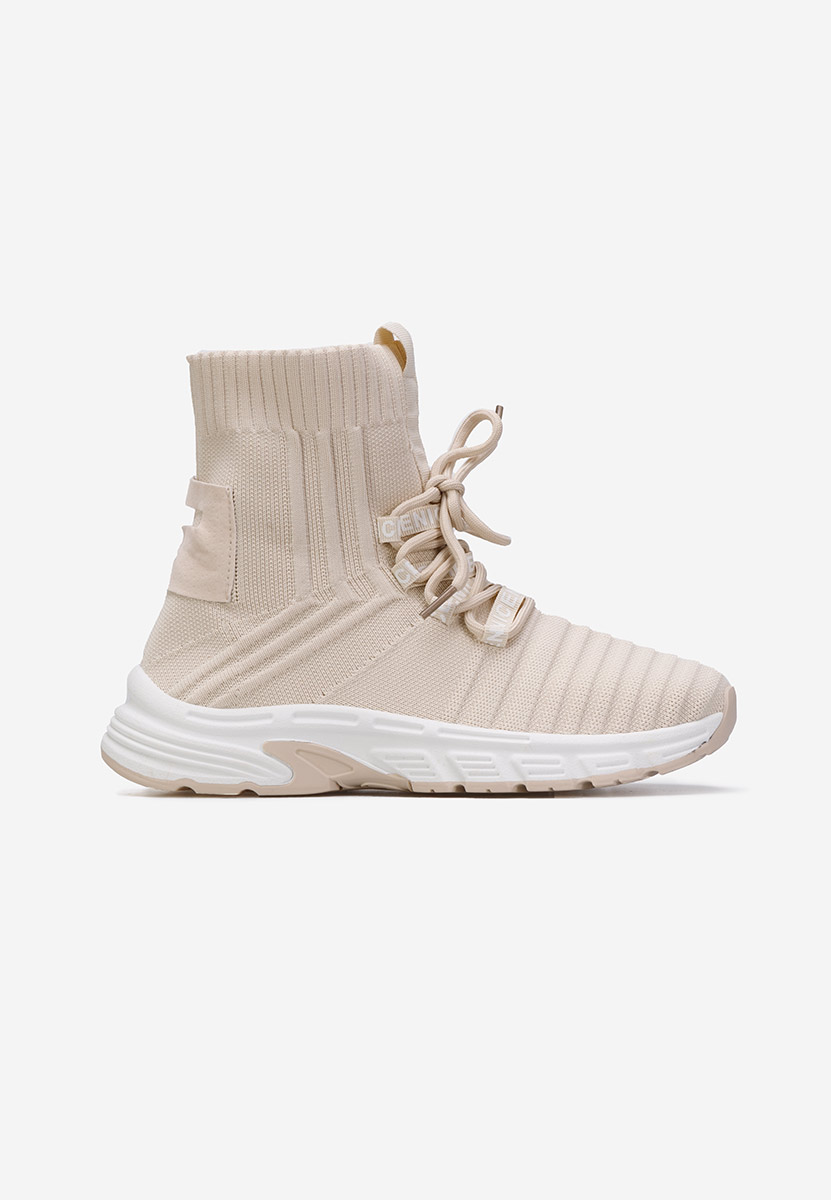Beżowe sneakersy wysokie Ronda