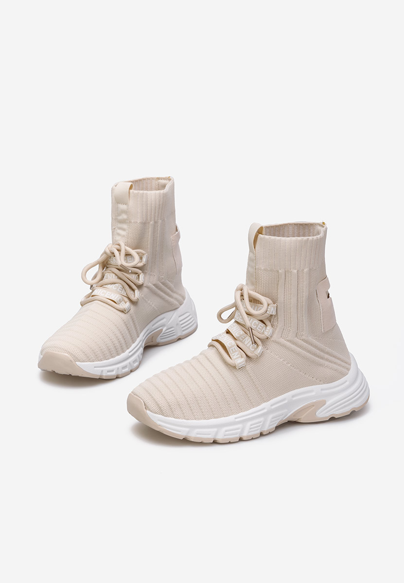 Beżowe sneakersy wysokie Ronda