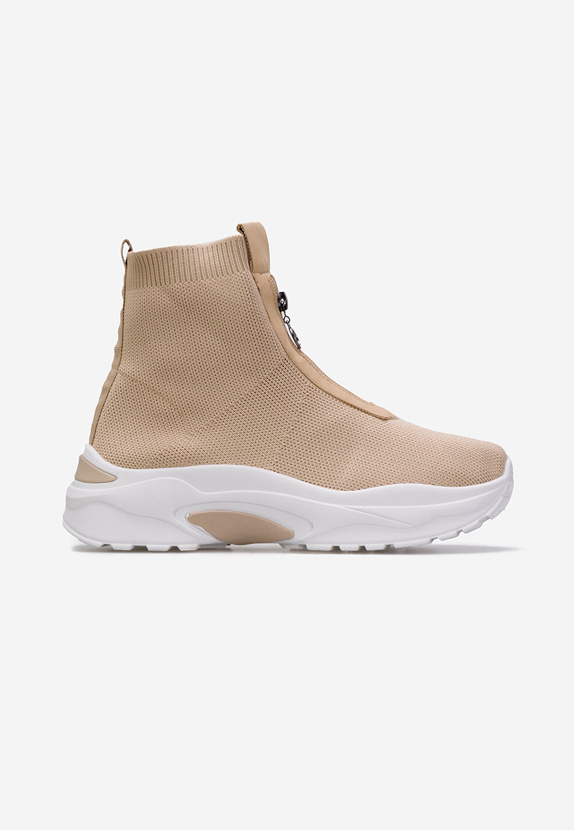 Brązowe sneakersy wysokie Linara