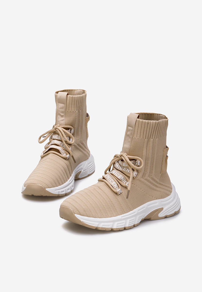 Brązowe sneakersy wysokie Ronda