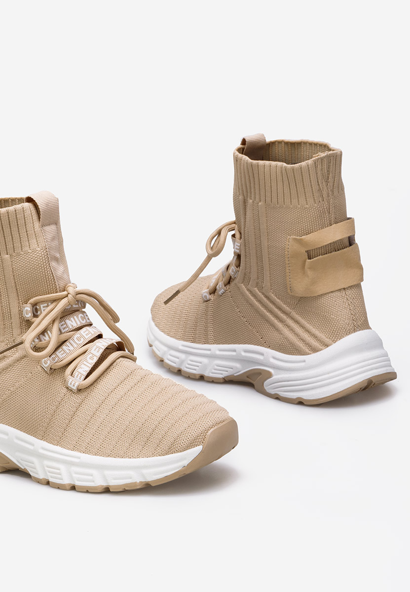 Brązowe sneakersy wysokie Ronda