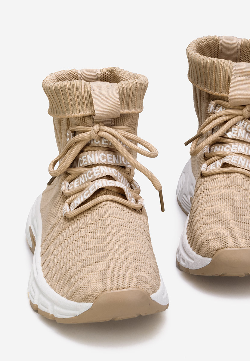 Brązowe sneakersy wysokie Ronda