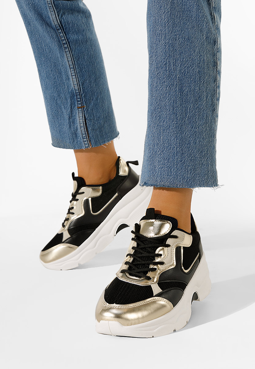 Czarne sneakersy damskie Elesia