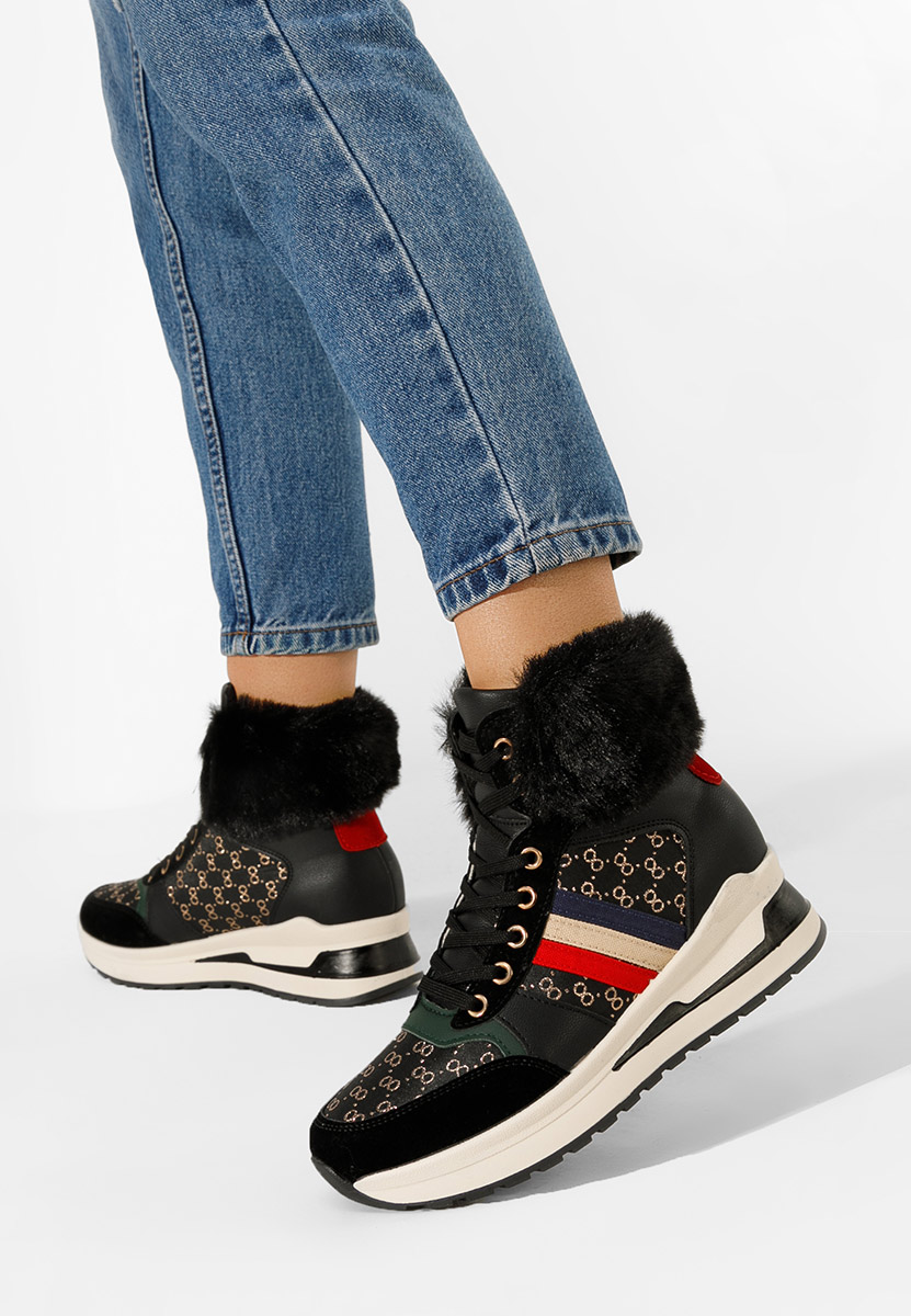 Czarne sneakersy damskie Gilia