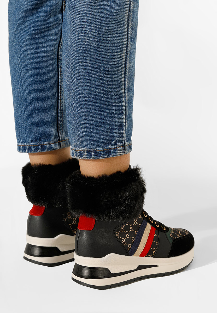 Czarne sneakersy damskie Gilia