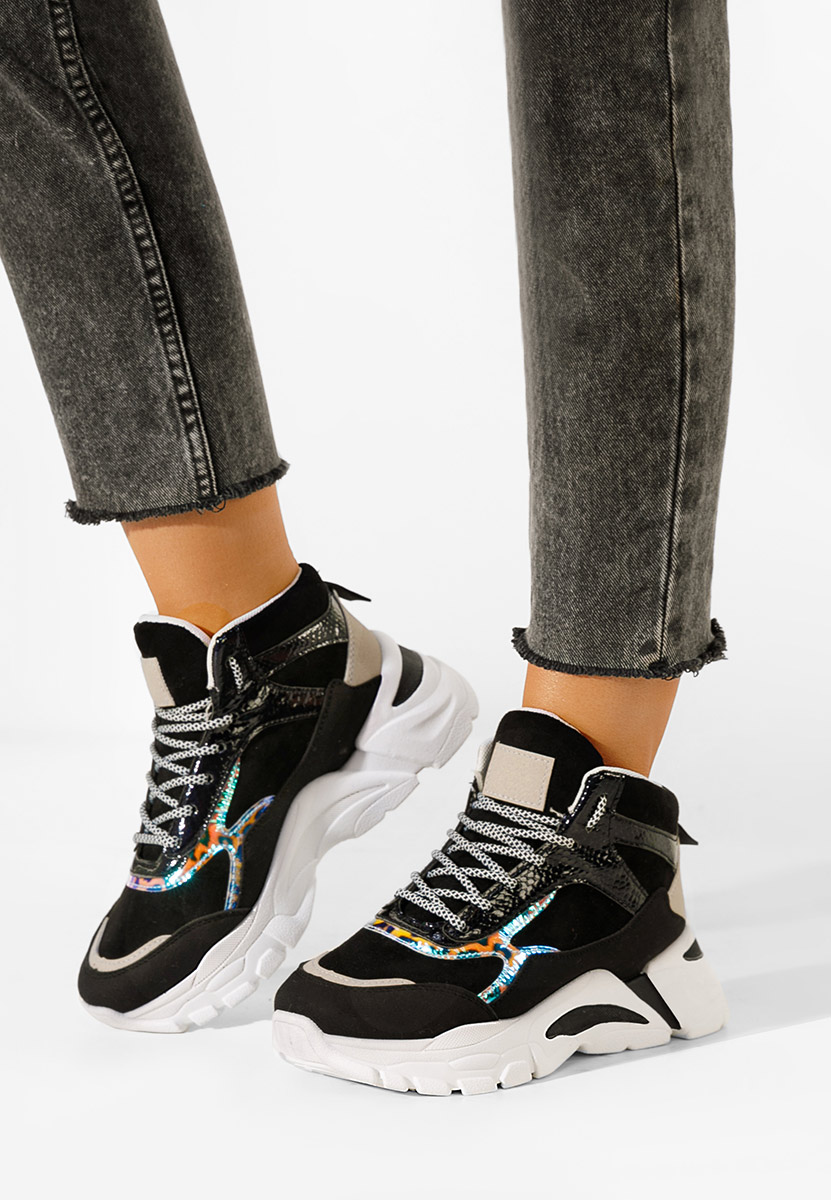 Czarne sneakersy damskie Alicante D2