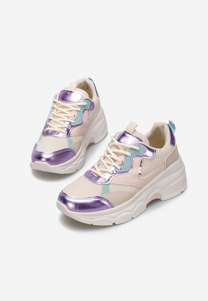 Beżowe sneakersy damskie Elesia