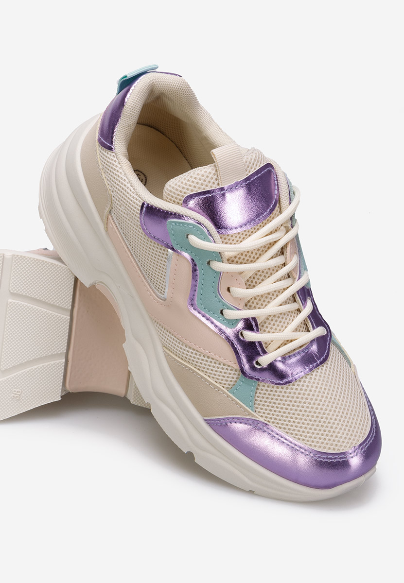 Beżowe sneakersy damskie Elesia