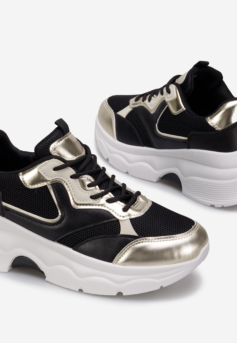 Czarne sneakersy damskie Elesia