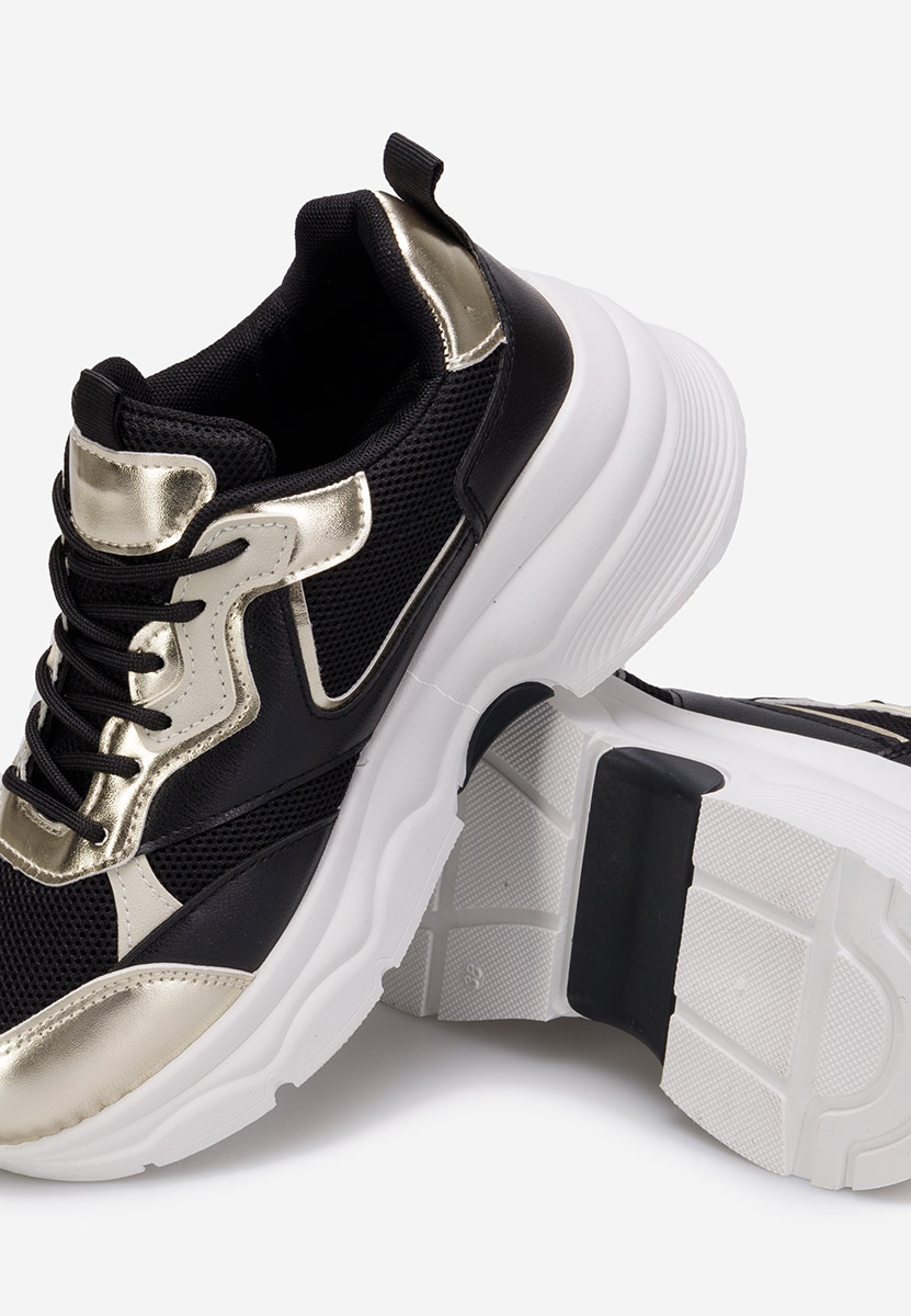 Czarne sneakersy damskie Elesia