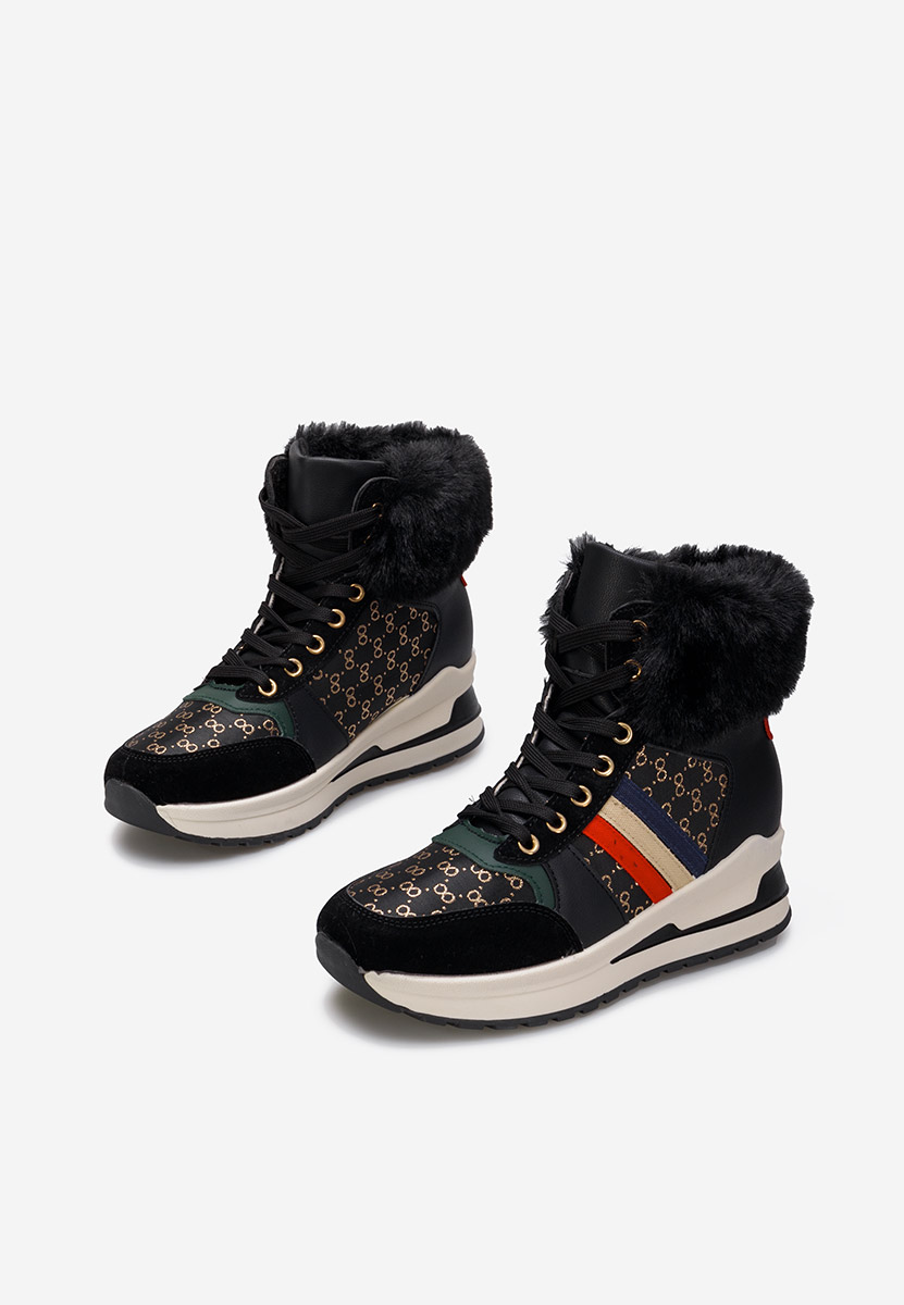 Czarne sneakersy damskie Gilia