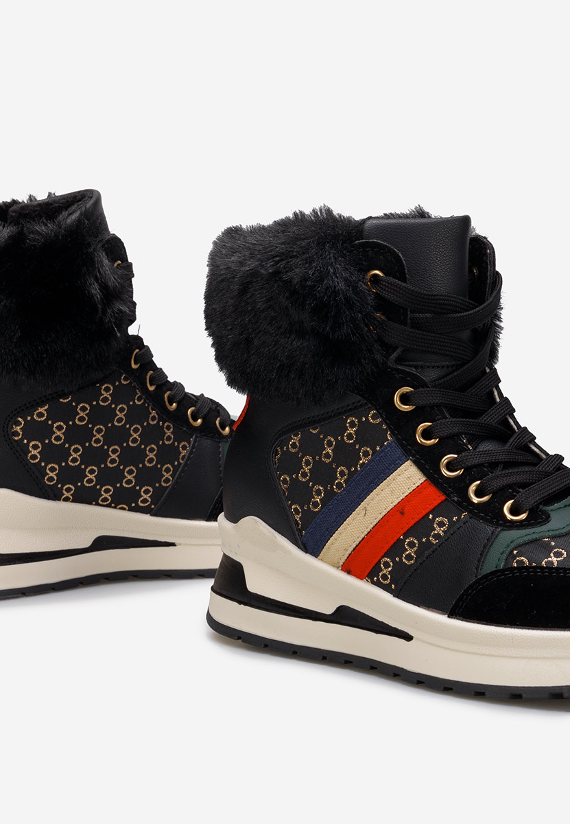 Czarne sneakersy damskie Gilia