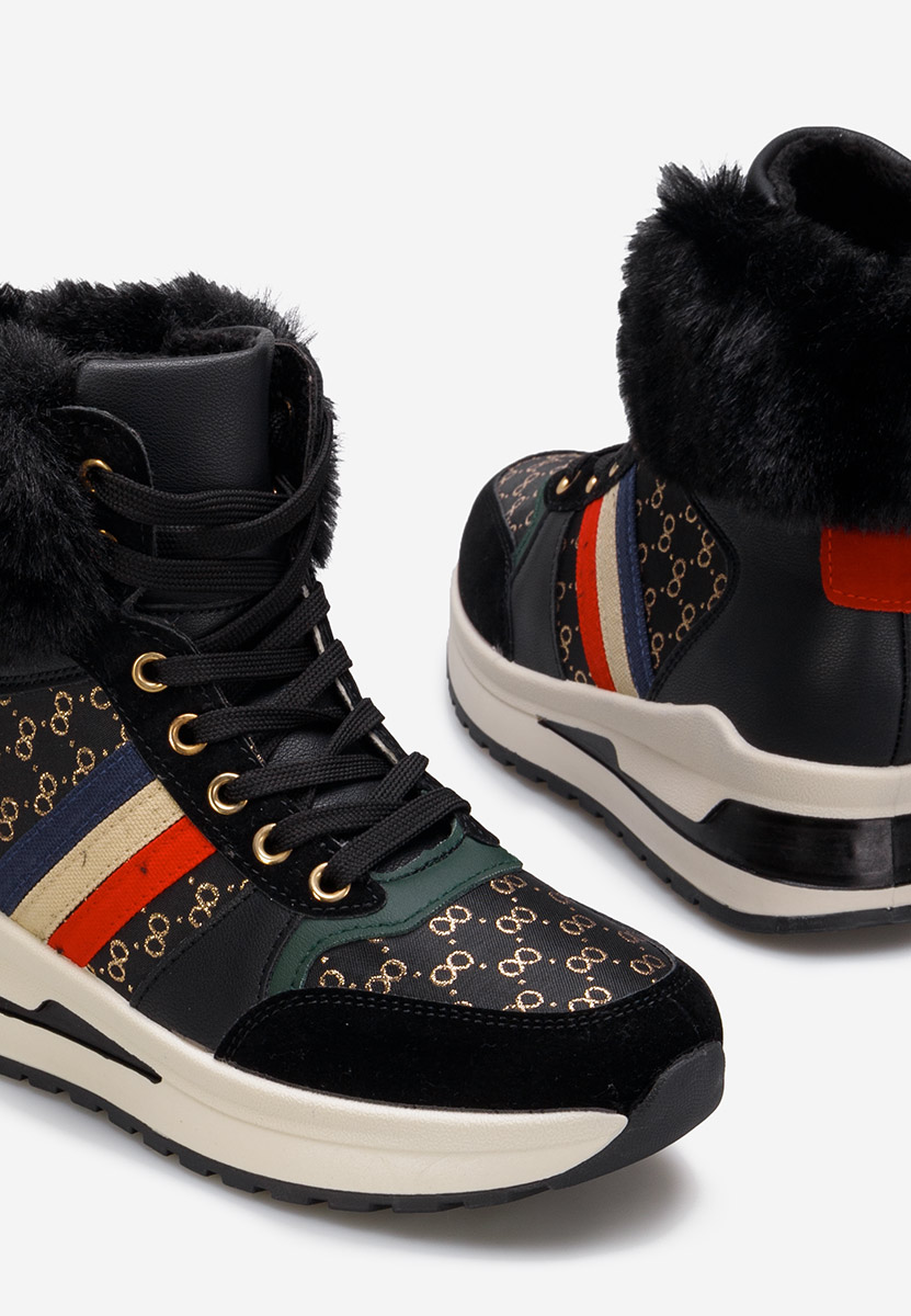 Czarne sneakersy damskie Gilia