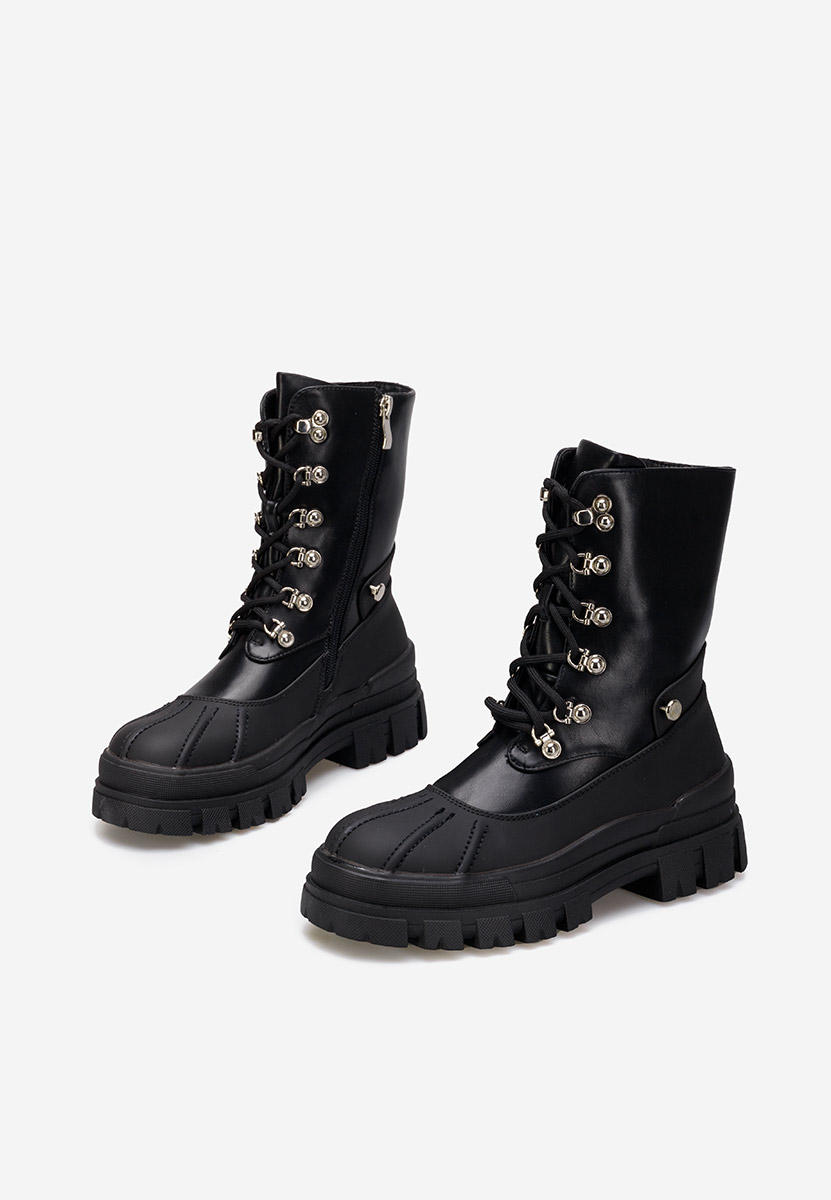 Czarne workery damskie Herreros