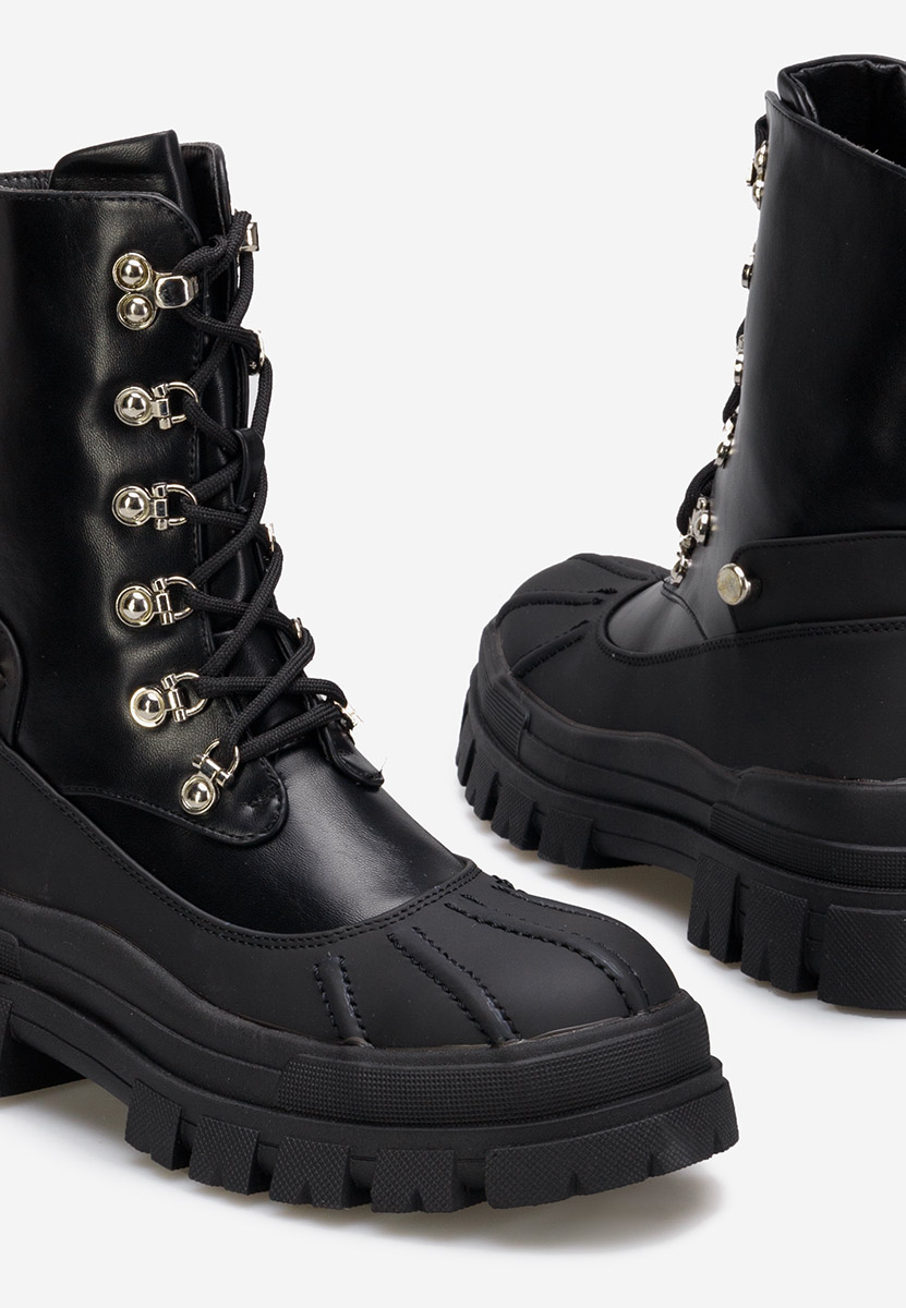 Czarne workery damskie Herreros