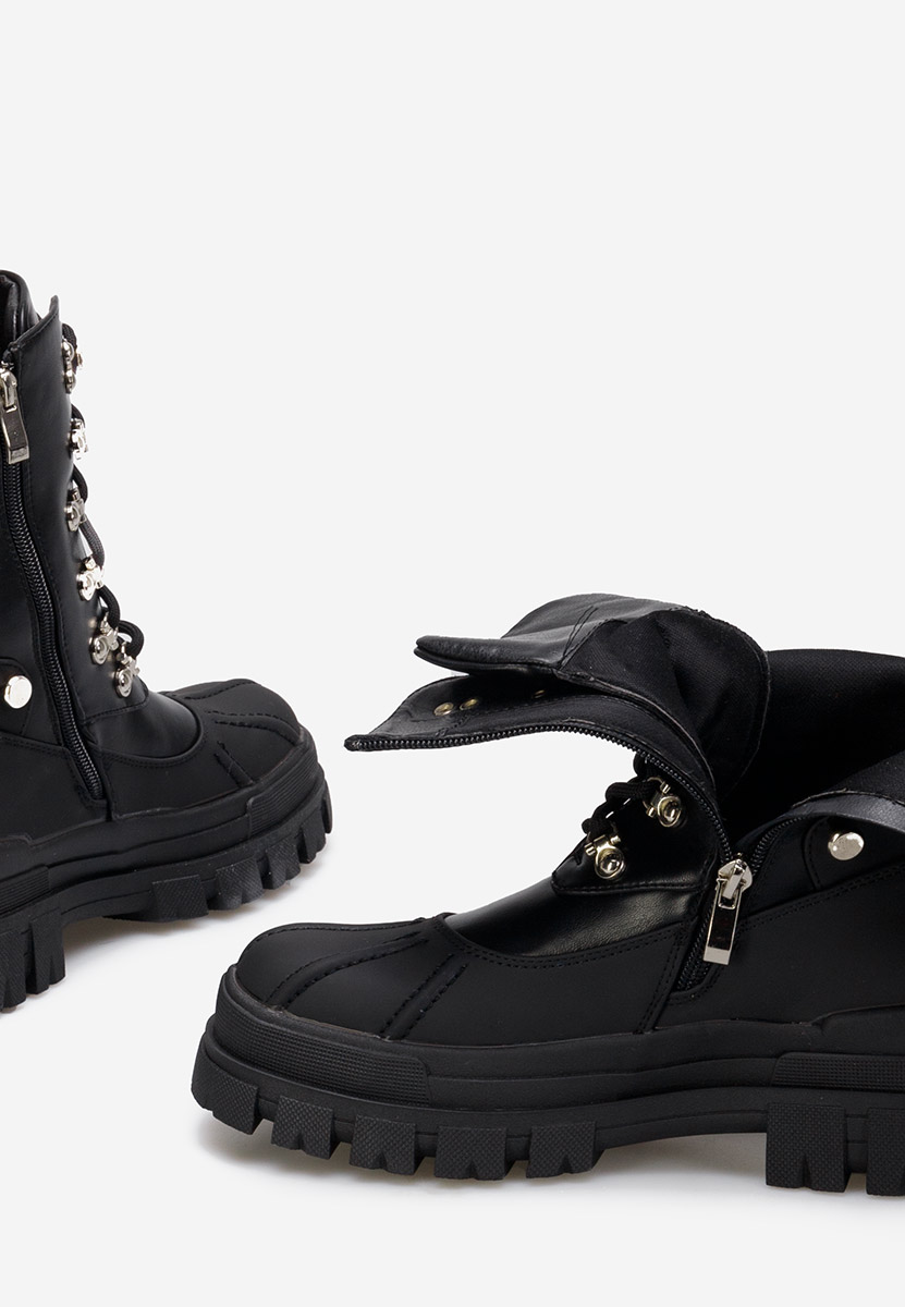 Czarne workery damskie Herreros