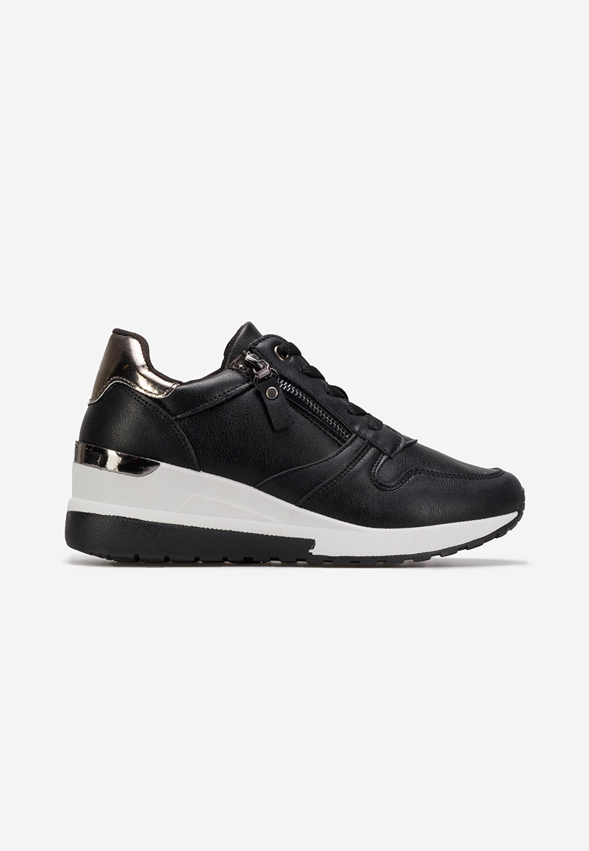 Czarne sneakersy damskie Rafina