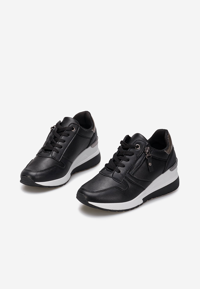 Czarne sneakersy damskie Rafina