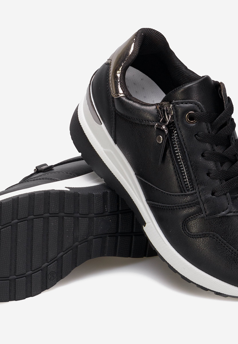 Czarne sneakersy damskie Rafina