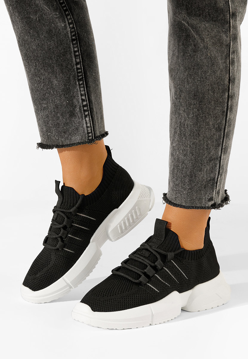 Czarne sneakersy damskie Shaida